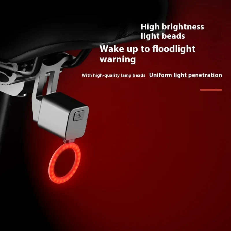 Bicycle taillight safety indicator lamp with multiple flashing modes for night riding