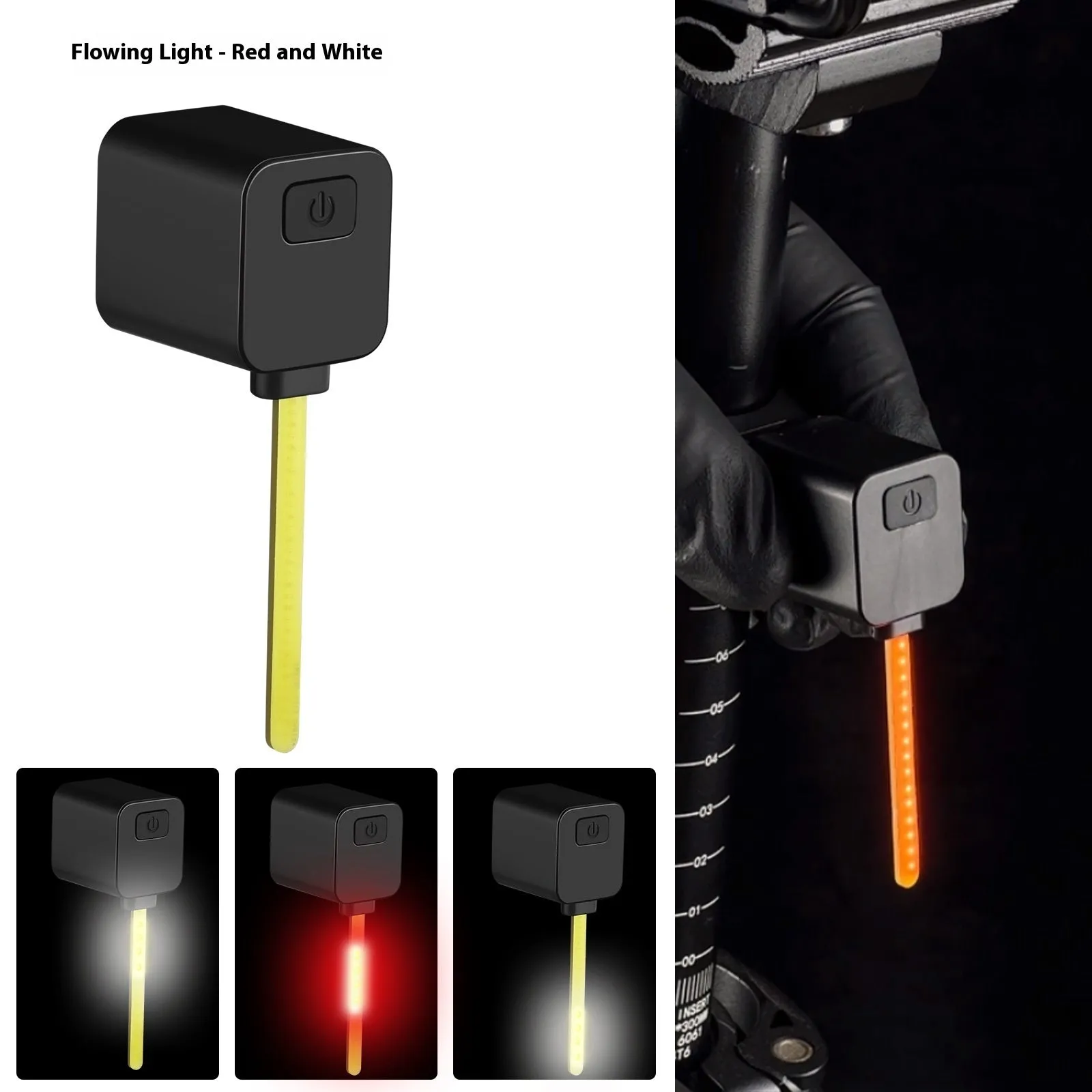 Bicycle taillight safety indicator lamp with multiple flashing modes for night riding