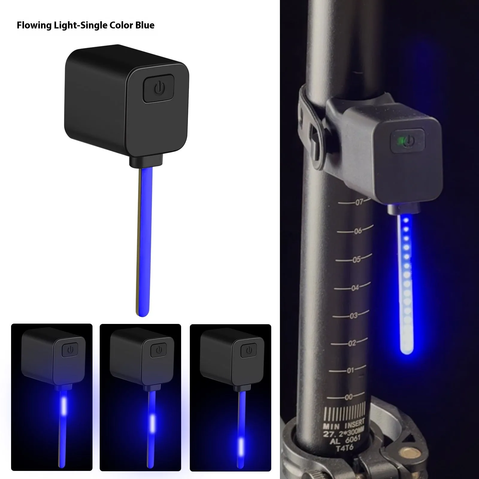 Bicycle taillight safety indicator lamp with multiple flashing modes for night riding