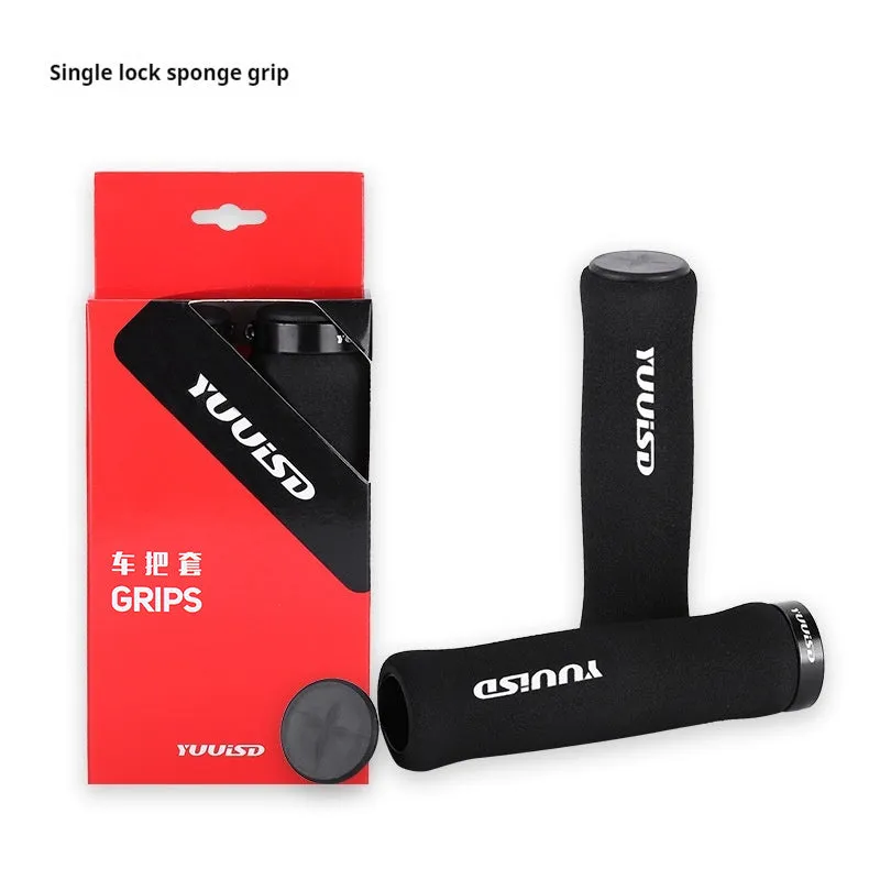 Mountain bike sponge handle covers in black, purple and biange colours showing ultra-lightweight 41g design