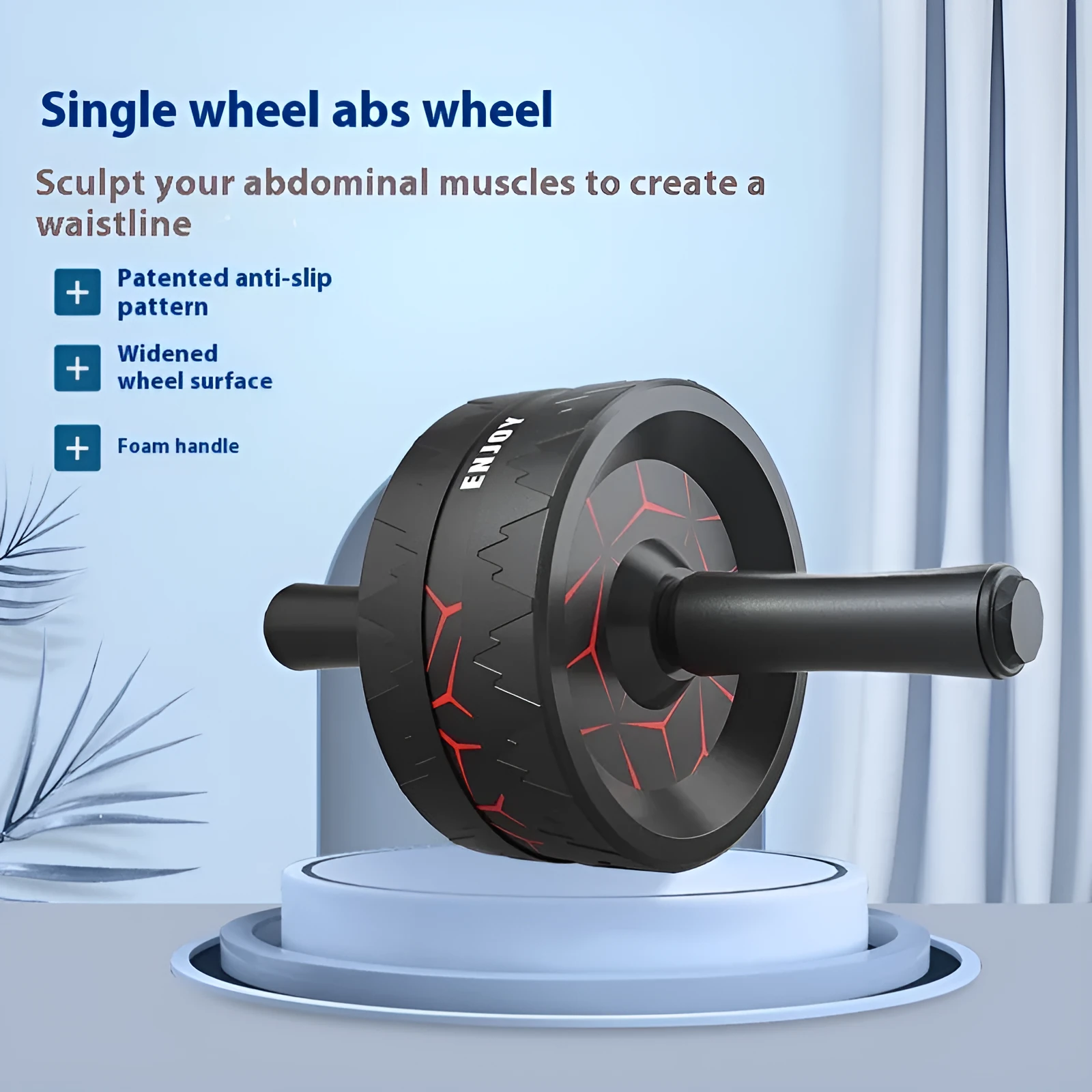 Abdominal wheel fitness equipment in various colours for core muscle training exercises
