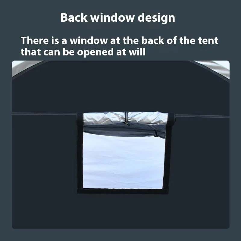 Large black outdoor bicycle storage tent with roof design, shown with dimensions 185x65x165cm.