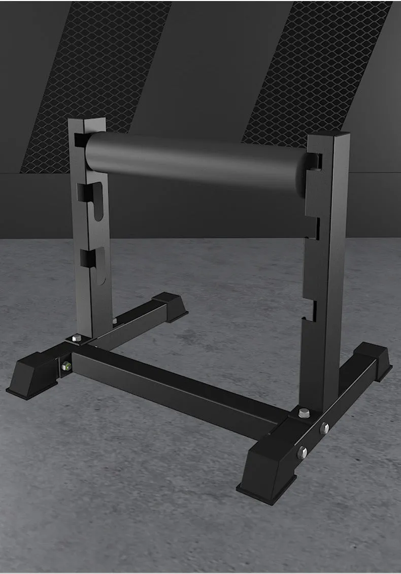 Black steel leg press trainer with split leg squat training frame, Type B fitness equipment