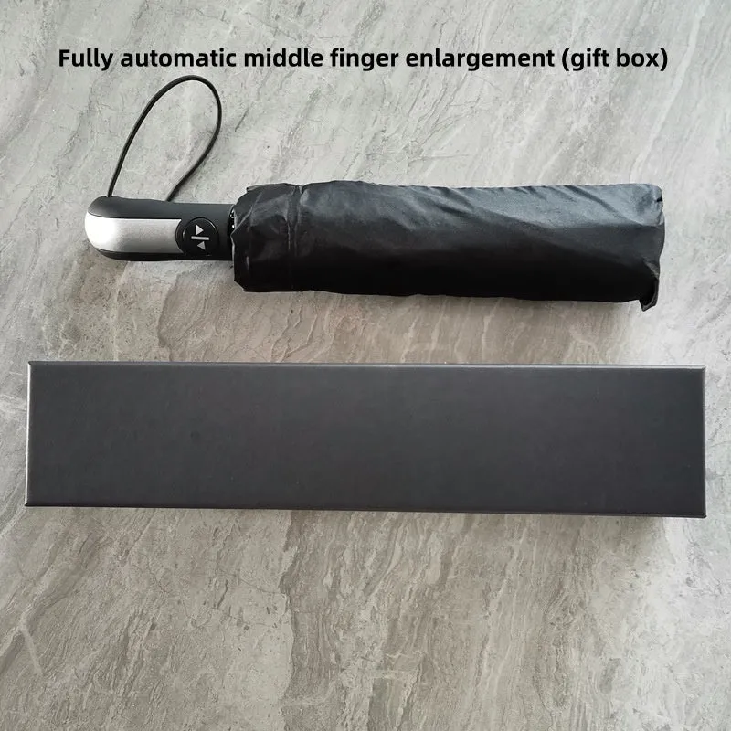 Tri-fold folding umbrella with iron frame and plastic handle in various colour styles