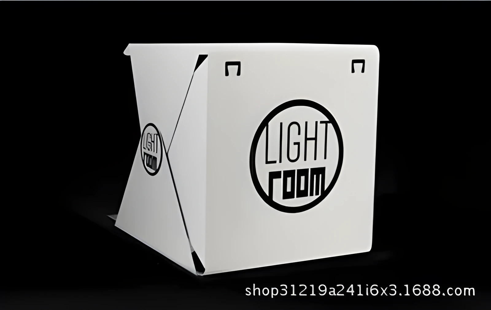 Portable folding LED studio mini light box with 22.6x23x24cm dimensions and 20cm light bar