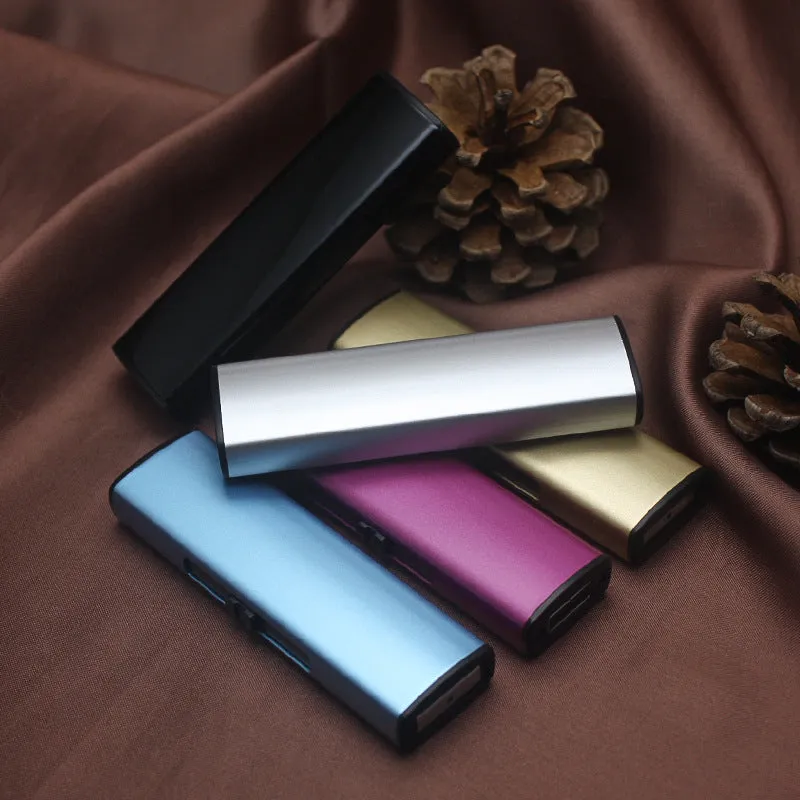 Set of 20 metal rechargeable cigarette lighters with windproof function in random colours