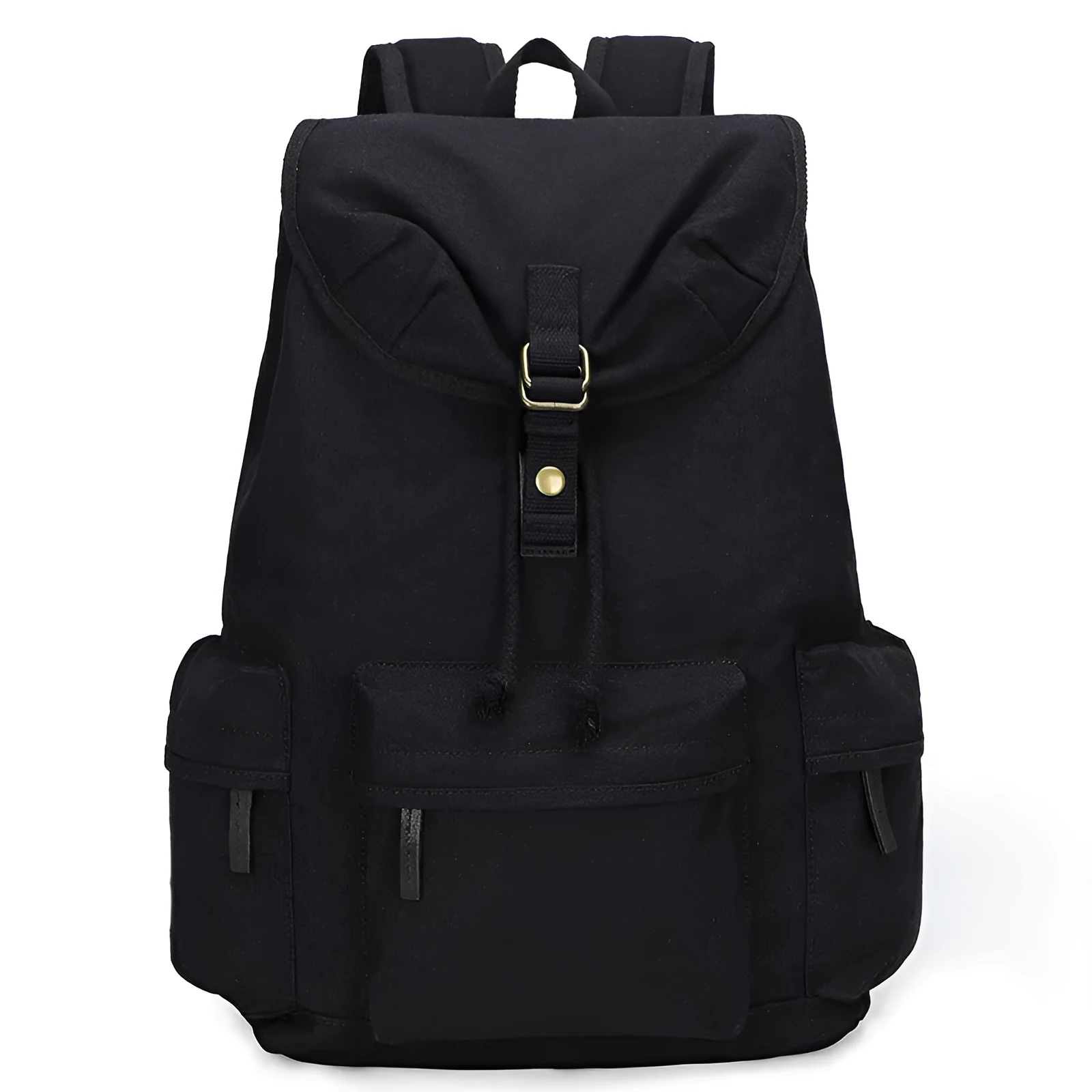 Canvas camera bag in Gray with rain cover, shoulder strap, and soft handle for SLR photography