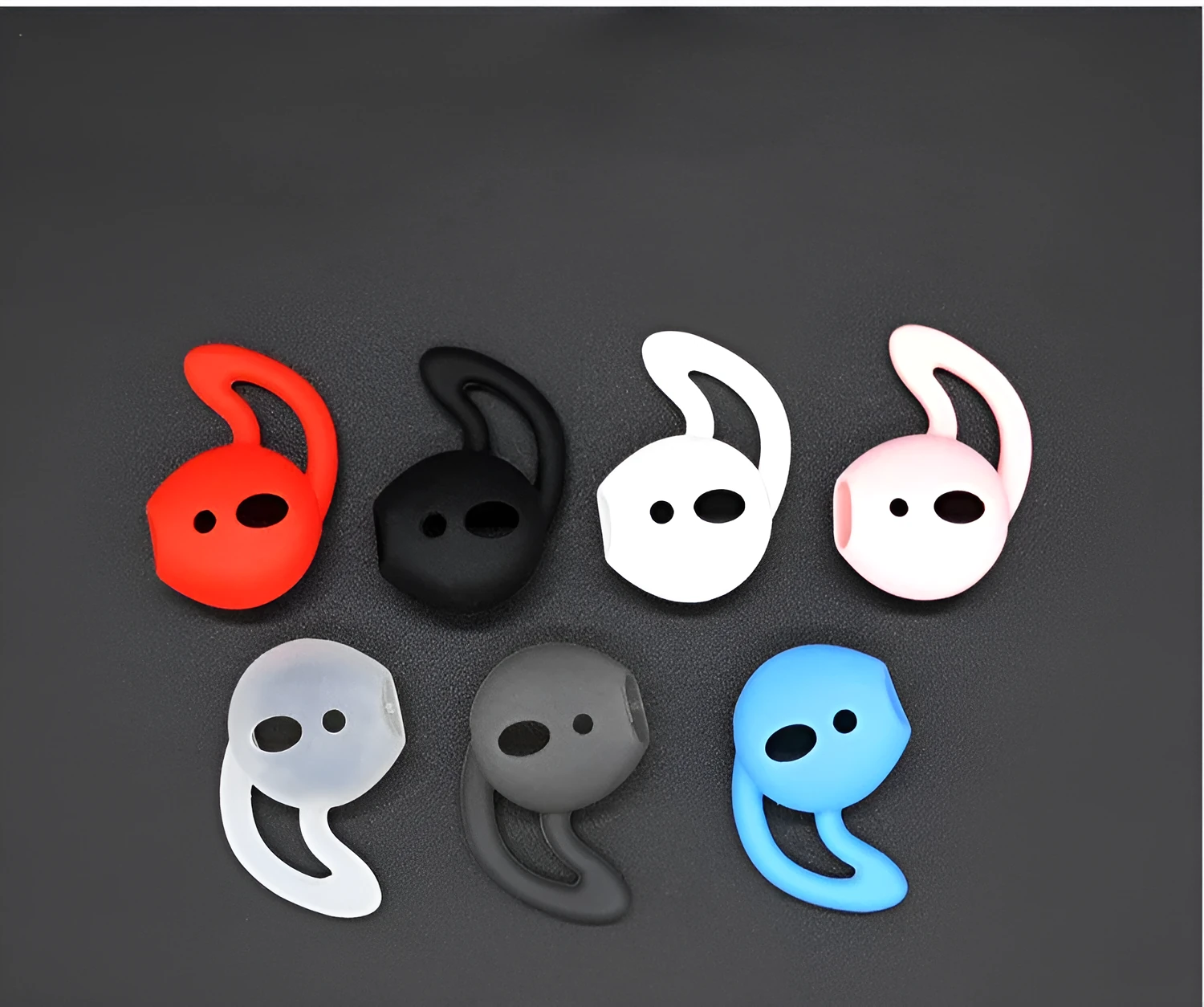 AirPods silicone ear caps in various colours compatible with Apple wireless earphones