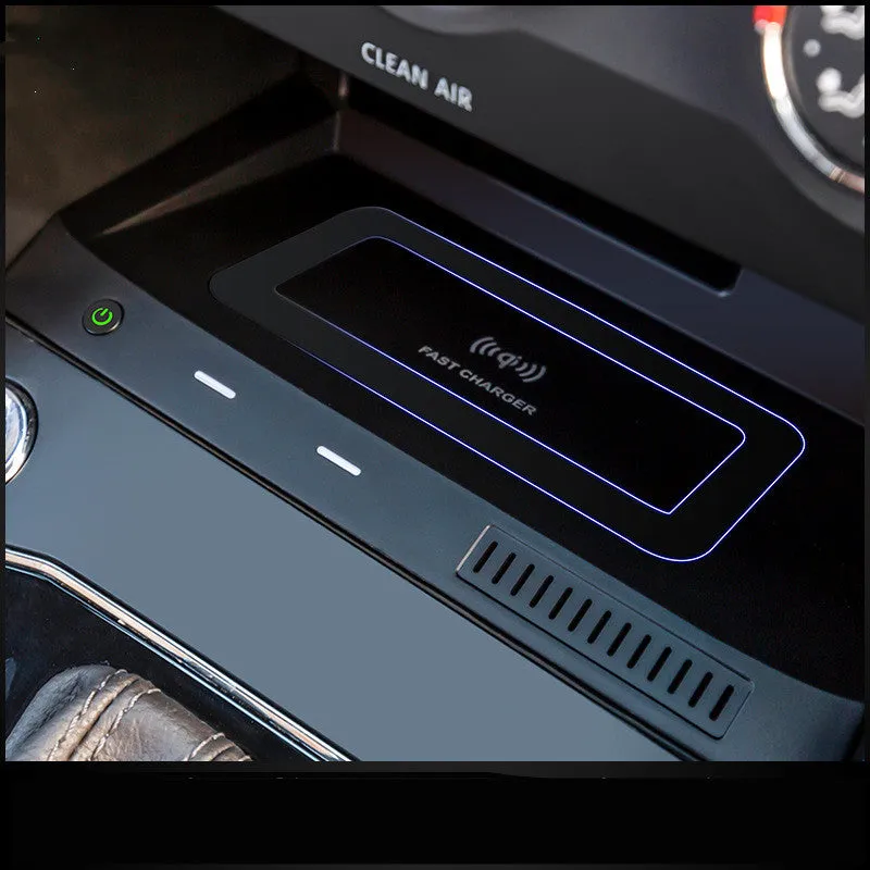Car mobile phone wireless charger for Tiguan L with fast charge QI standard and USB output