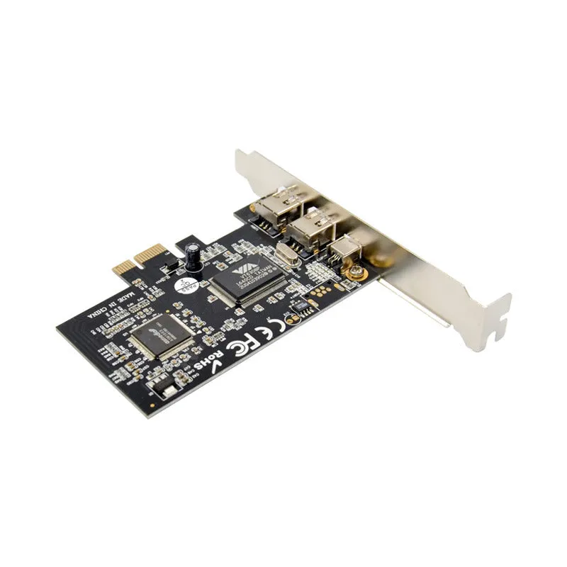 SUNWEIT ST21 PCIe X1 FireWire card with VT6308P chipset and 2+1 IEEE 1394a ports