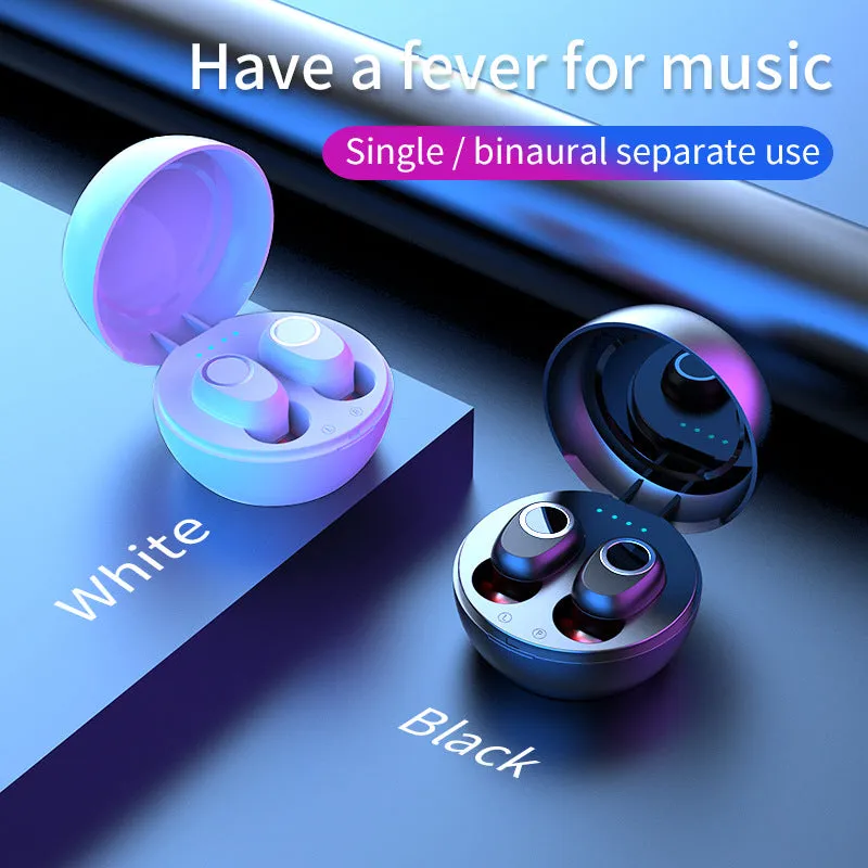 LB-10 wireless TWS Bluetooth headset with charging case in black, pink, and white