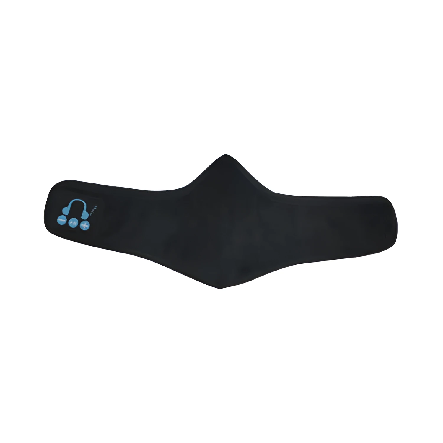 Wireless Bluetooth mask earphone in black, dustproof removable design with stereo sound