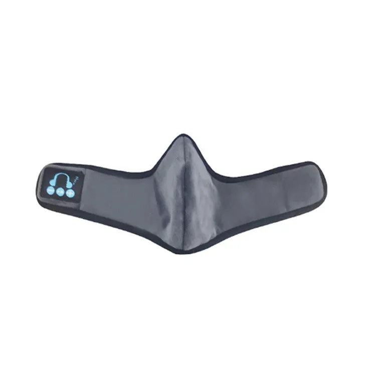 Wireless Bluetooth mask earphone in black, dustproof removable design with stereo sound