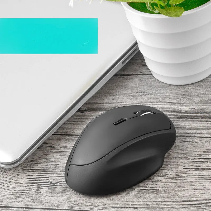 Black voice wireless optical mouse with seven buttons and USB receiver