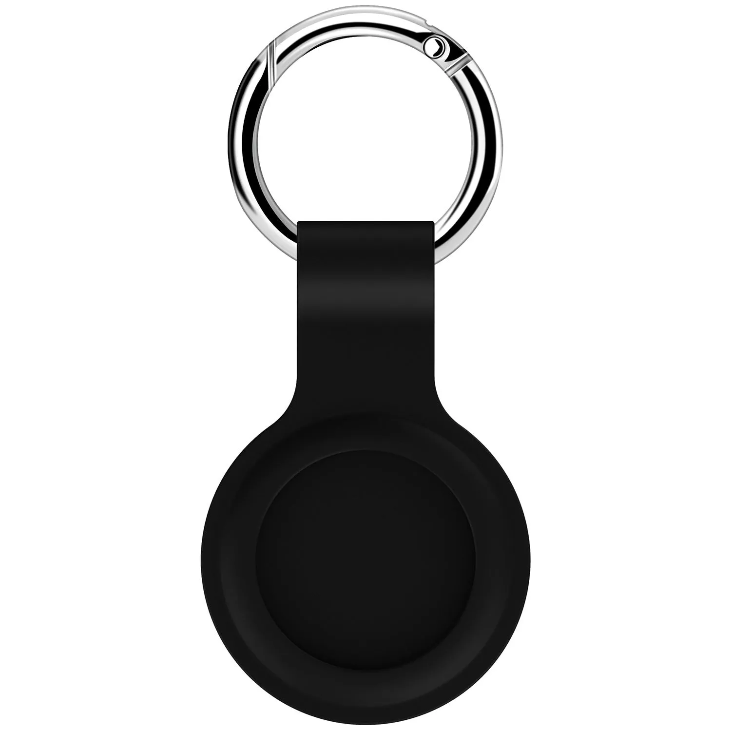Silicone AirTag protective case with metal snap button in multiple colour options