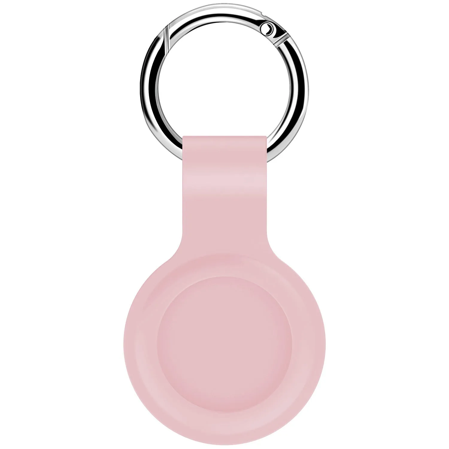 Silicone AirTag protective case with metal snap button in multiple colour options