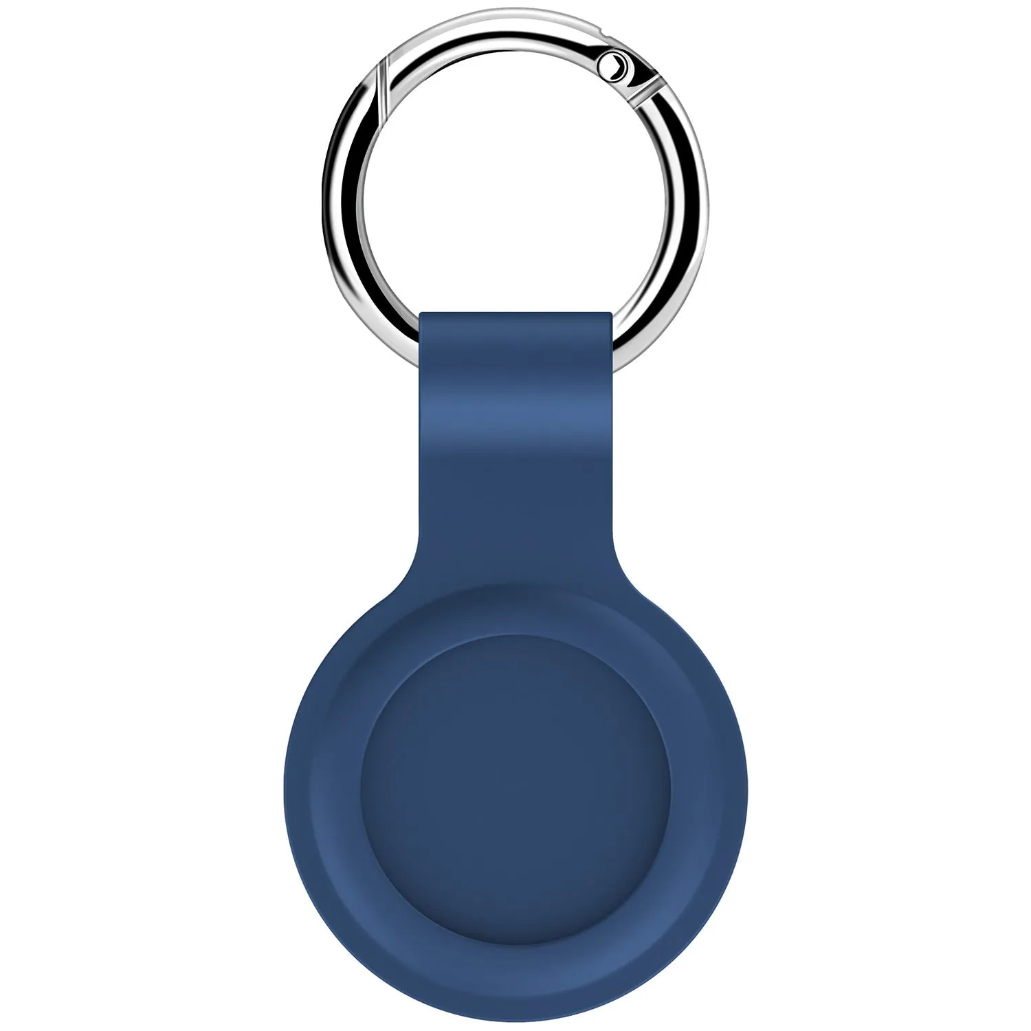 Silicone AirTag protective case with metal snap button in multiple colour options