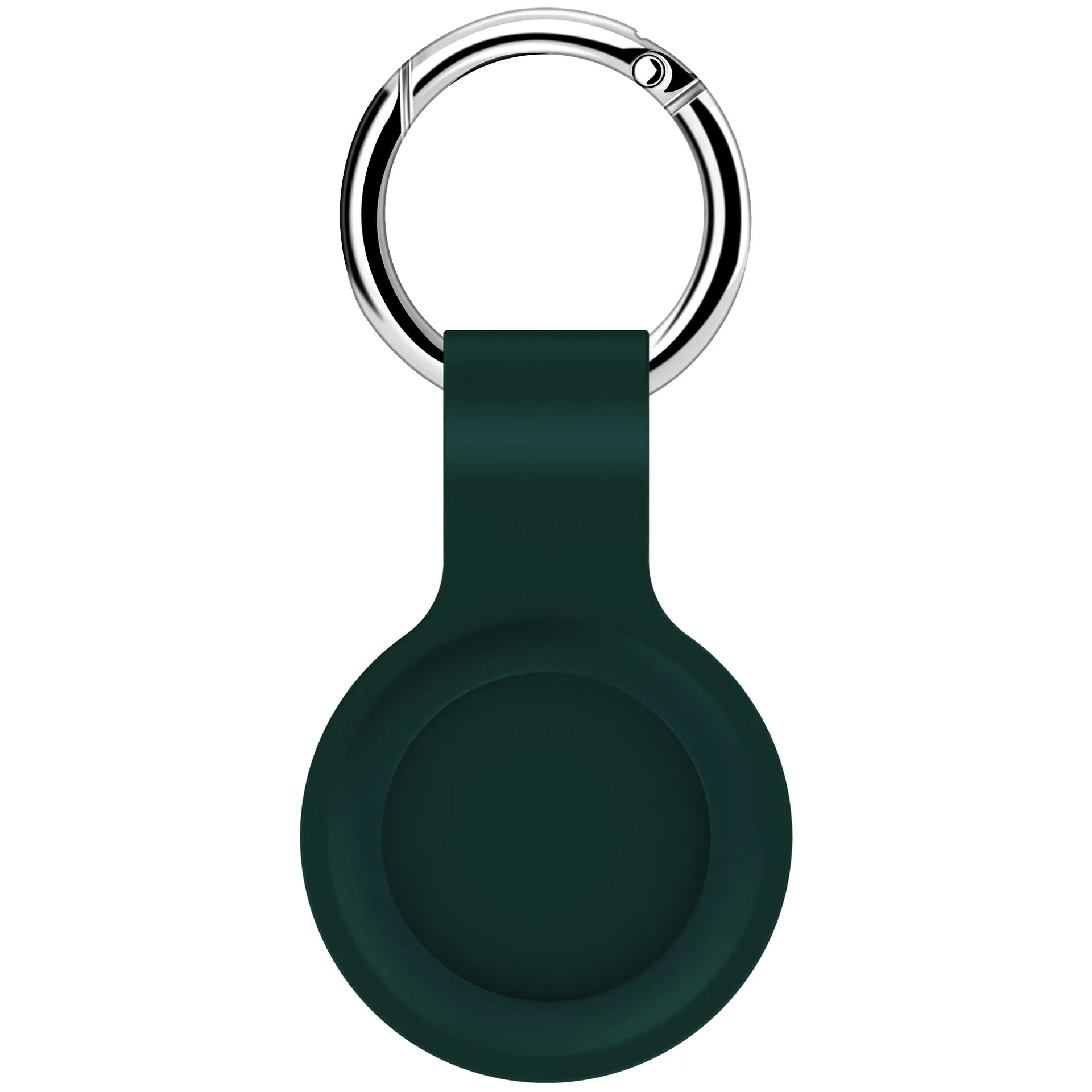 Silicone AirTag protective case with metal snap button in multiple colour options