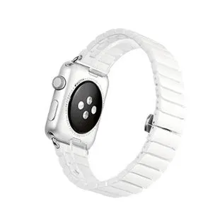 Ceramic chain strap for Apple Watch 38mm and 42mm in black or white