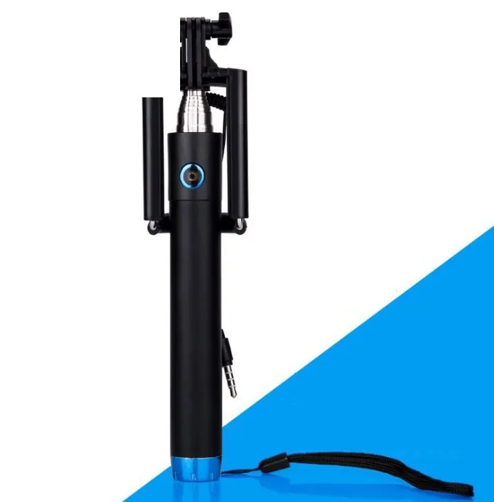 Telescopic aluminium alloy self-timer fishing rod with line control mechanism in multiple colour options.