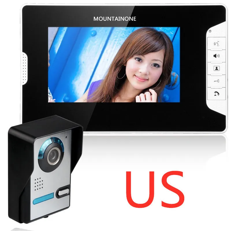 Shanyi Shida 7-inch video door phone monitor and waterproof outdoor camera with night vision