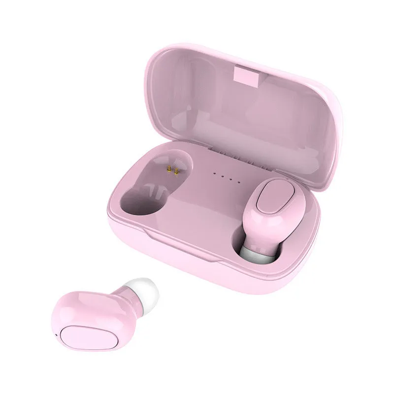 True wireless Bluetooth headset in Black, Pink and White colours with charging case