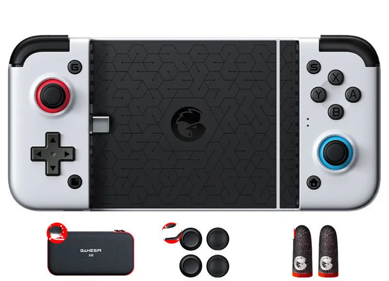 Gaze Chicks X2 USB game controller for Android phones, shown in a compact black ABS plastic design.