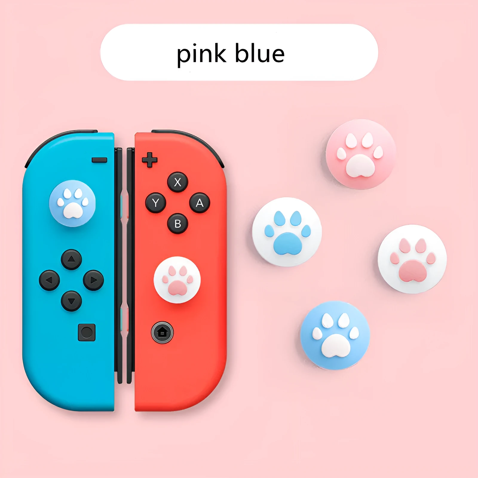 Silicone rocker caps and Joy-Con sleeves for Nintendo Switch Lite in assorted colours.