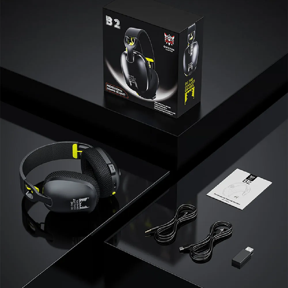 Wireless gaming headphones with over-ear design in black and white colour options
