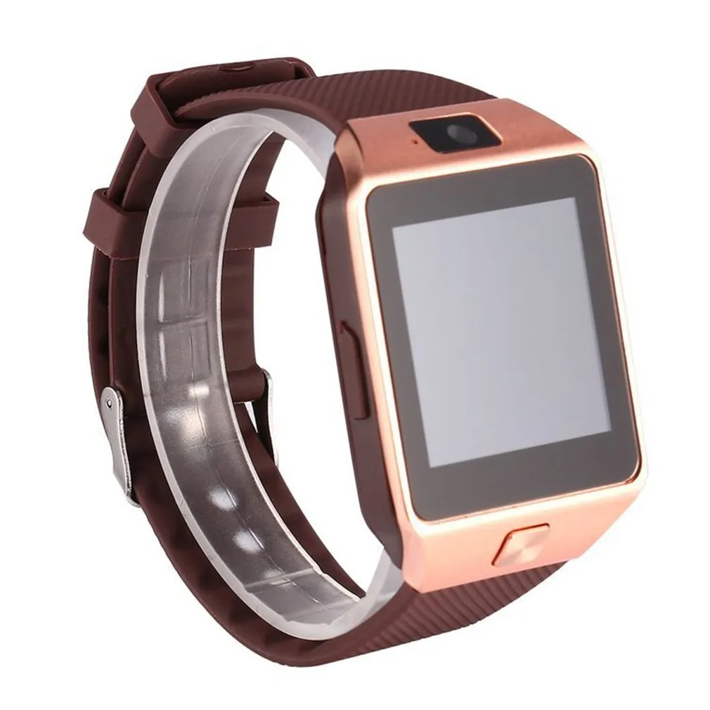 Bluetooth smart watch with 1.54 inch touch screen in black, white, gold or silver grey on sporty silicone wrist strap