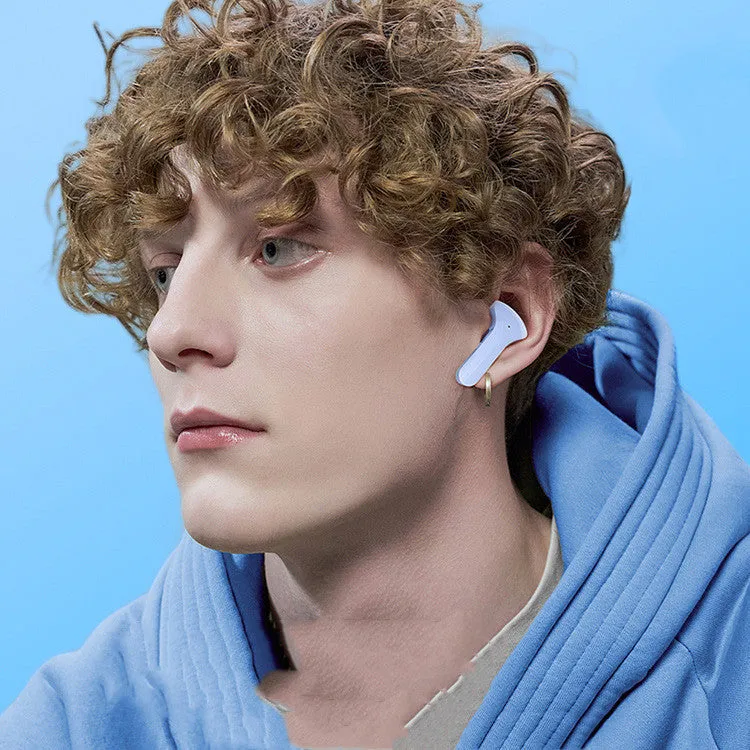 Wireless Bluetooth headphones with LED battery display in pink, grey, blue, green colours with silicone case