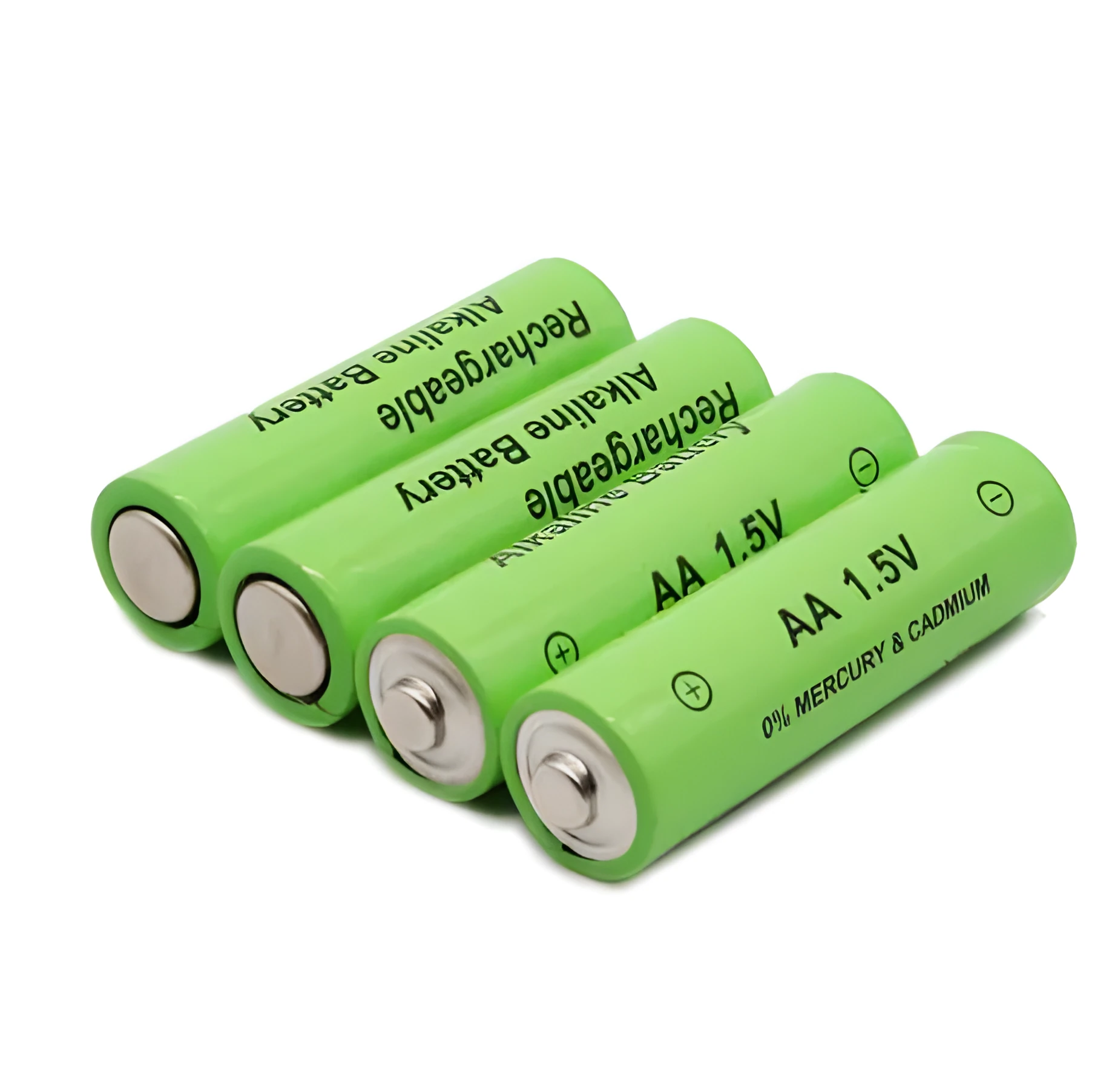 Green AA alkaline rechargeable battery labelled 3000mAh 1.5V.
