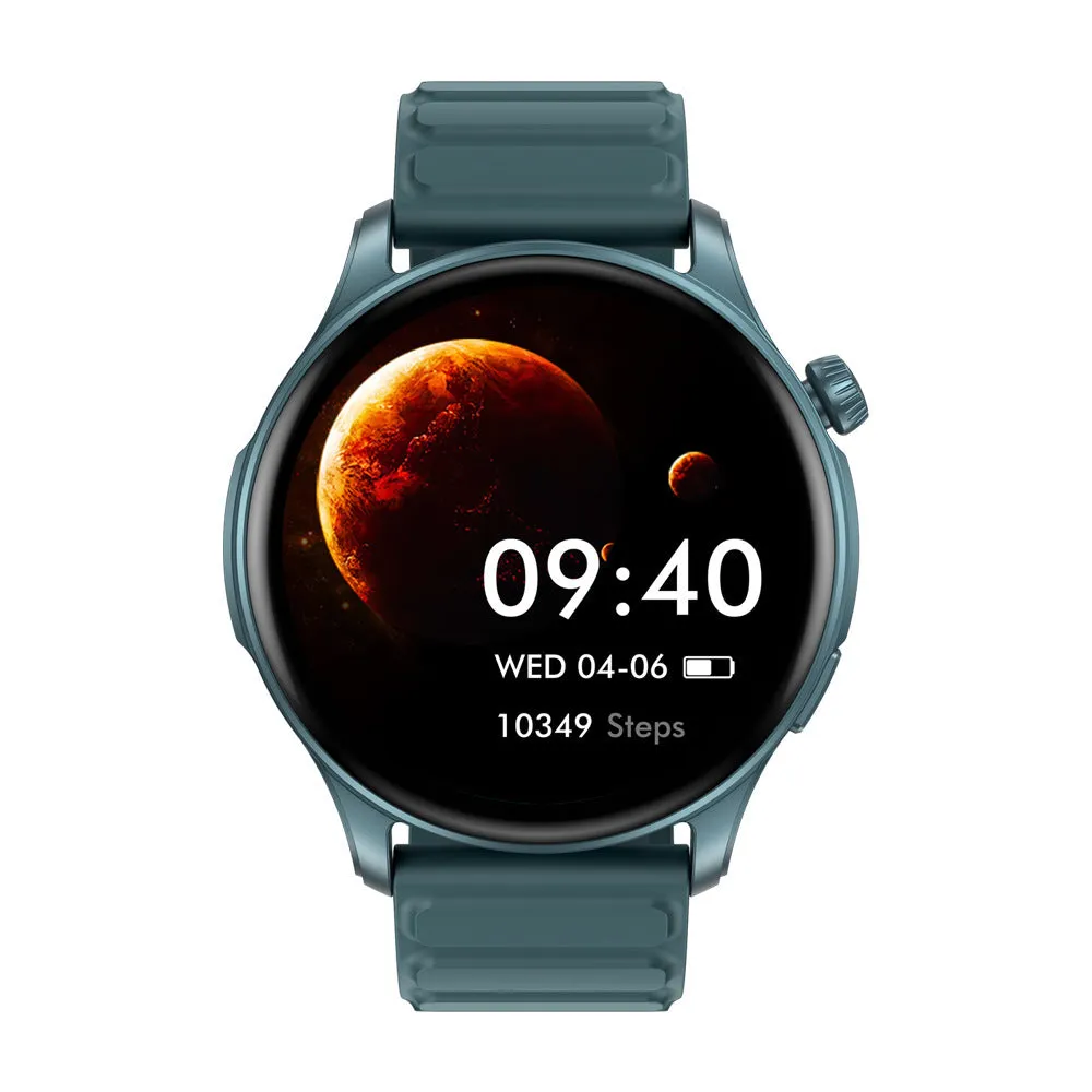 Btalk 3 Pro smart watch in blue, gray and pink colours showing AMOLED display with health metrics