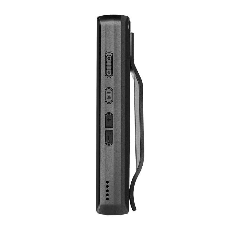 DSJ-S11 black body worn camera showing front lens, side buttons, and magnetic back clip.