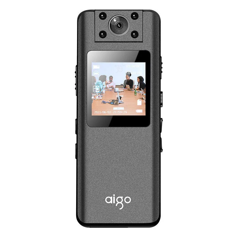 DSJ-S11 black body worn camera showing front lens, side buttons, and magnetic back clip.