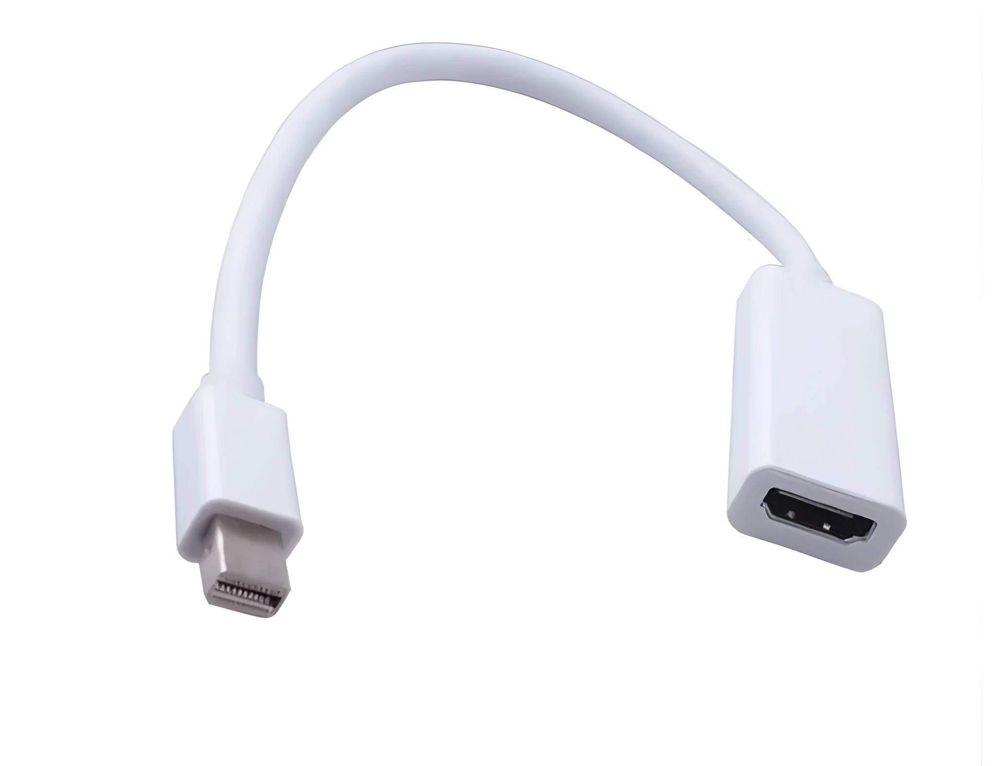 24.5 cm Mini DisplayPort male to HDMI female adapter cable for MacBook laptop projector connections