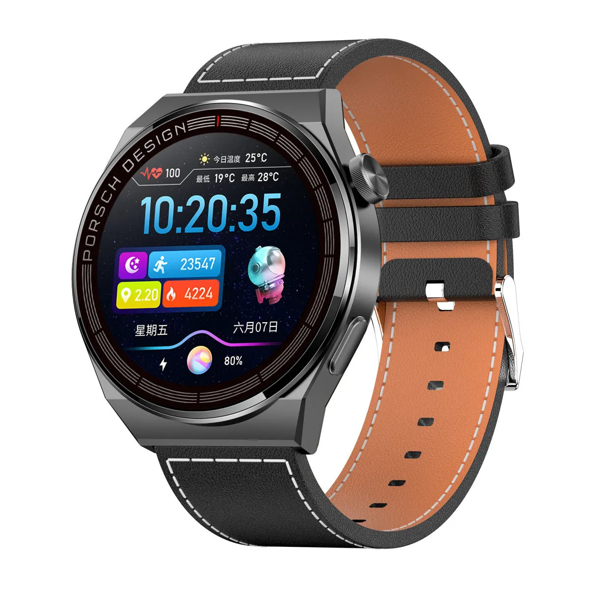 46mm smartwatch with offline payment and Bluetooth calling on wrist with multiple strap options