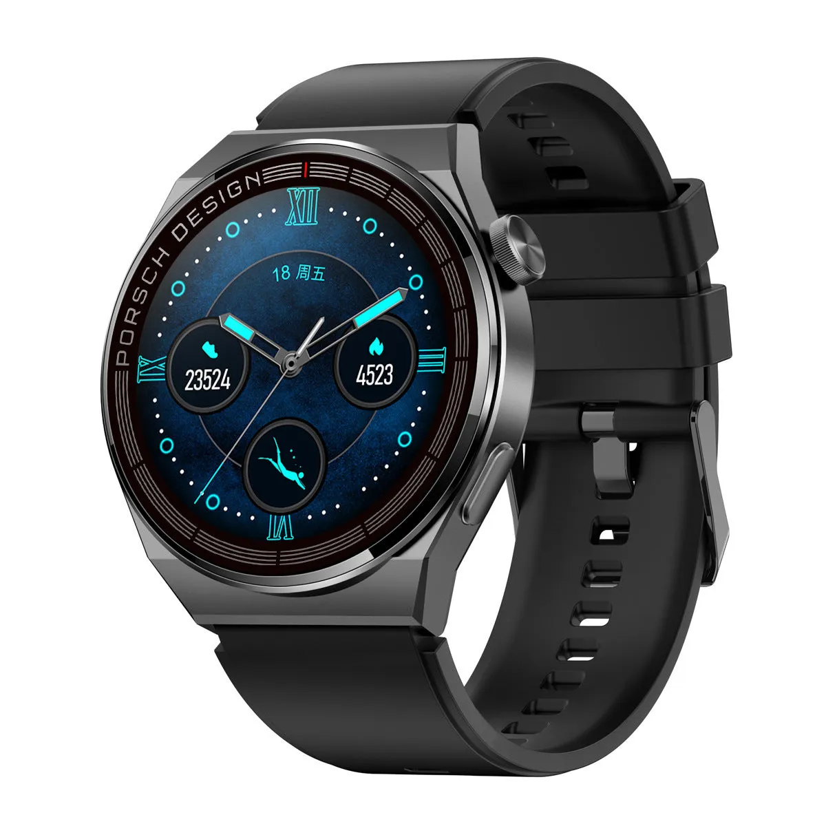 46mm smartwatch with offline payment and Bluetooth calling on wrist with multiple strap options