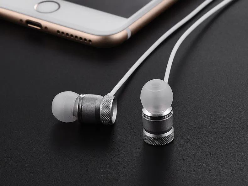 In-ear headphones with TPE cable in black, gold, pink, or silver colours showing 10mm drivers