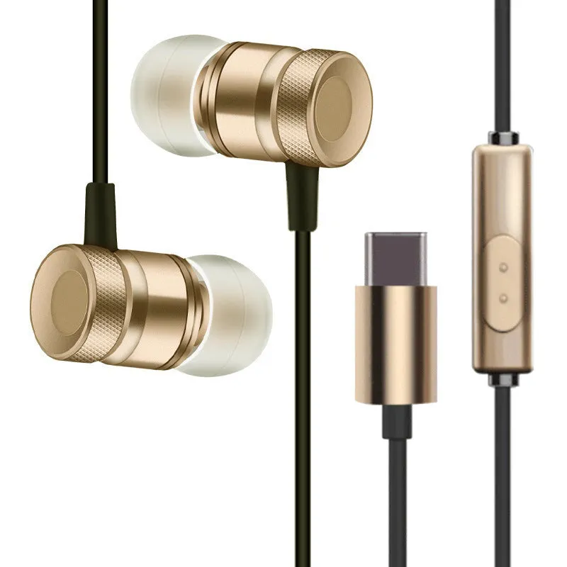 In-ear headphones with TPE cable in black, gold, pink, or silver colours showing 10mm drivers