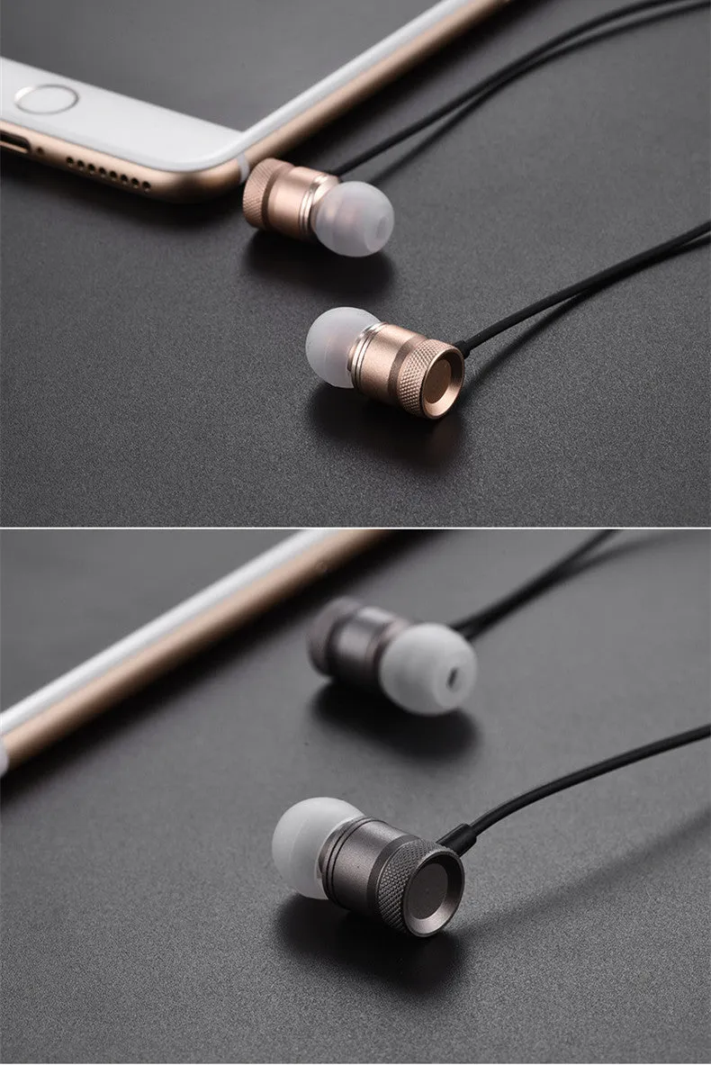 In-ear headphones with TPE cable in black, gold, pink, or silver colours showing 10mm drivers