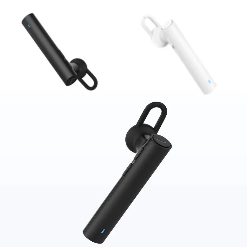 Compact wireless Bluetooth headset in black or white with 5.6 cm dimensions