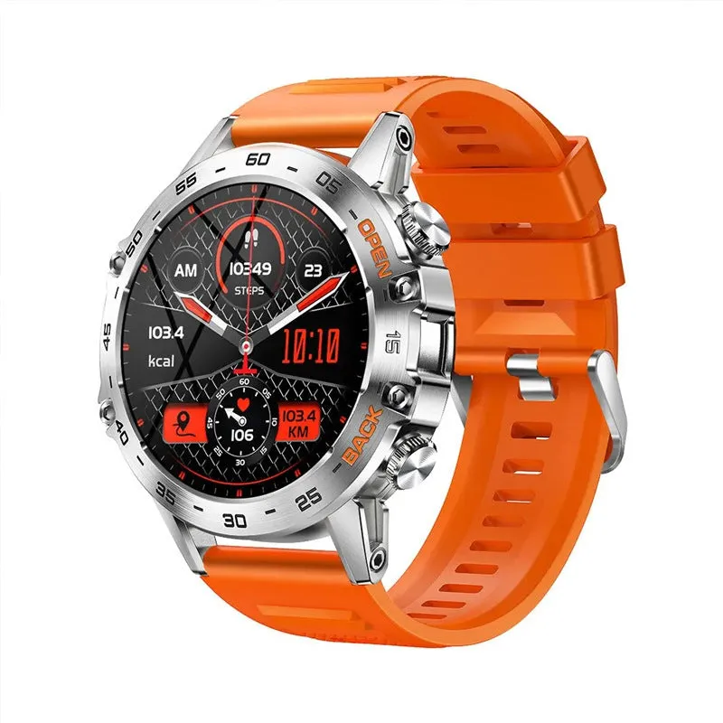 Bluetooth calling smart watch with IPS touch screen showing health monitoring display
