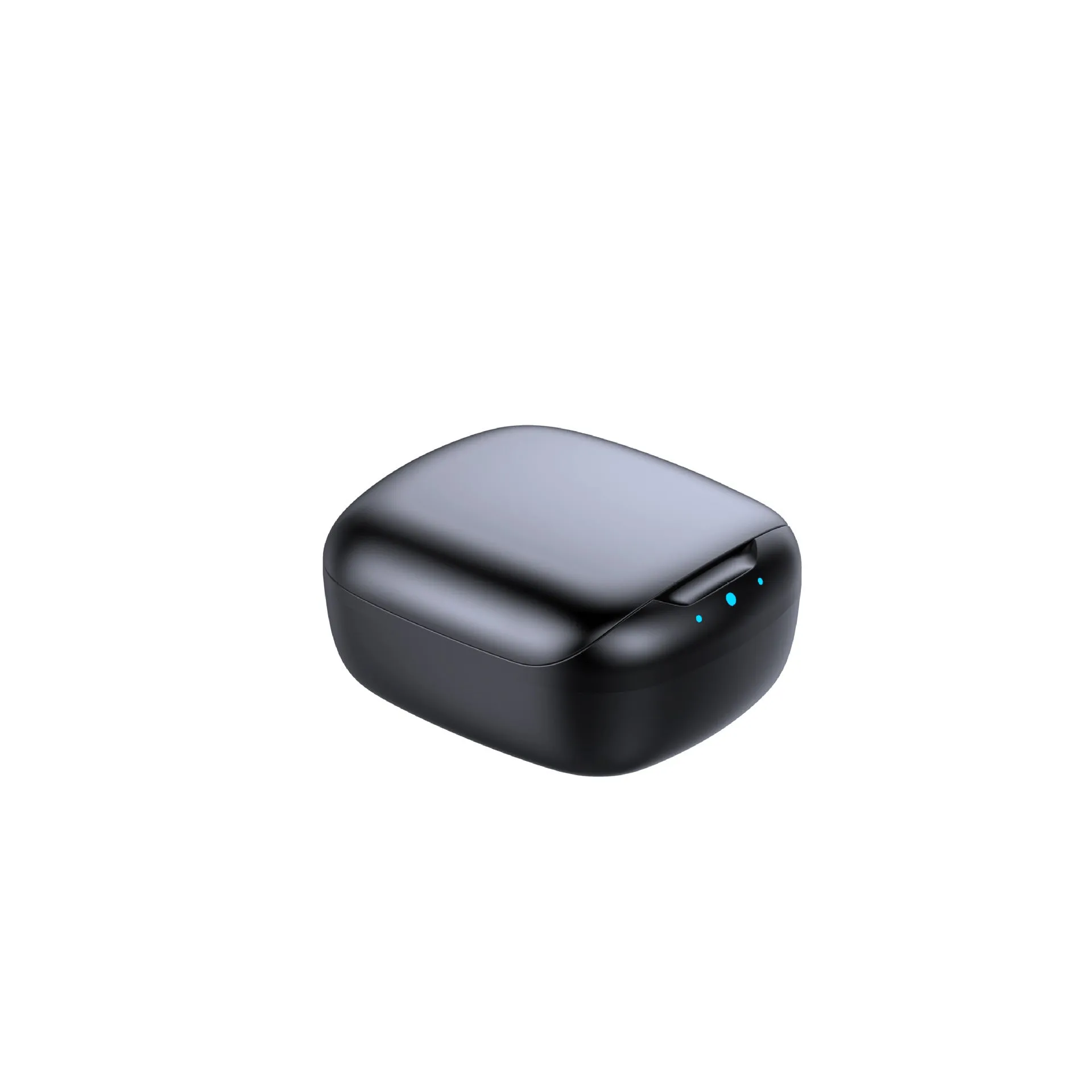 Black and white TWS Bluetooth 5.1 wireless earbuds with USB charging case