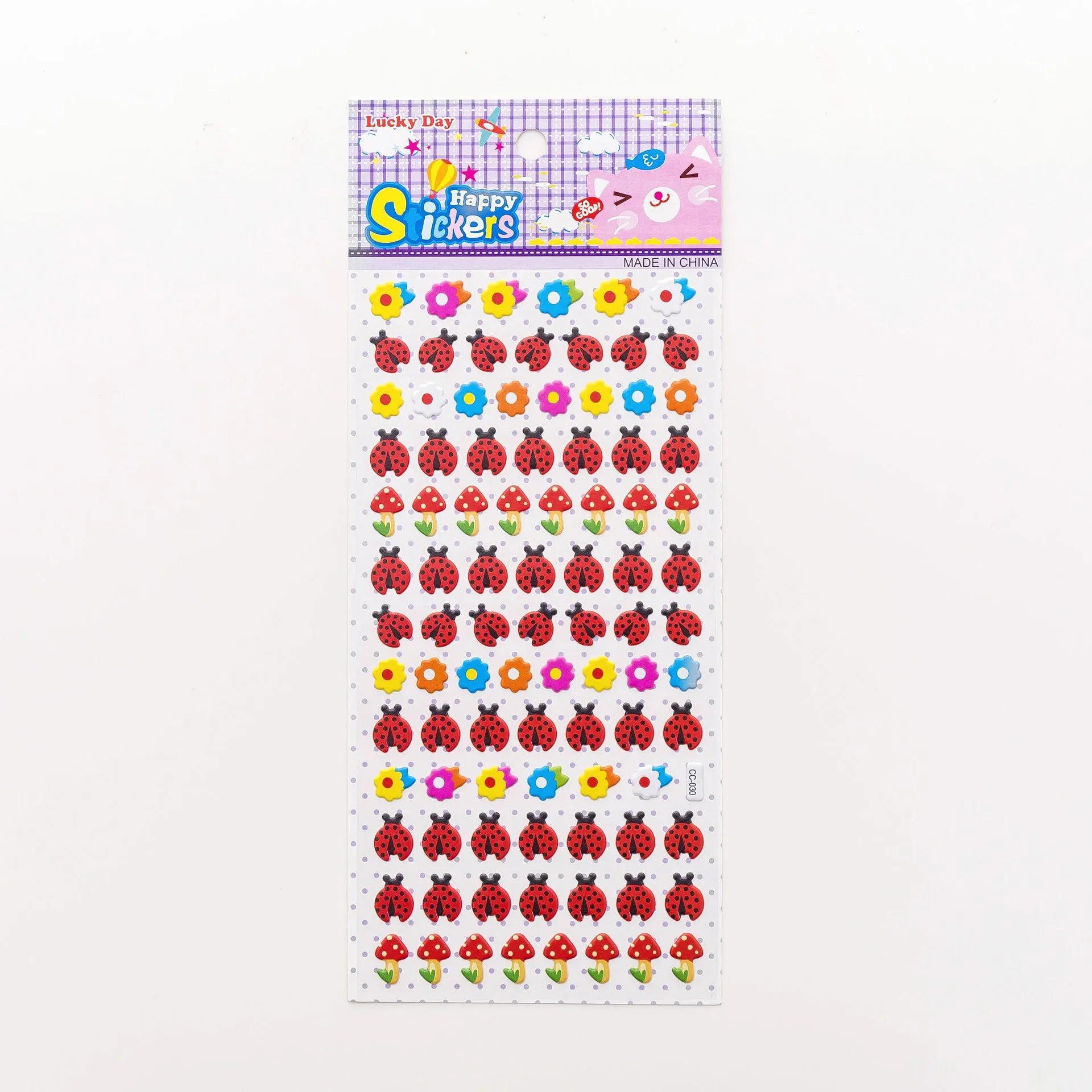 Cartoon three-dimensional bubble stickers sheet showing alpaca, forest animals, and dinosaur designs for hand account decoration