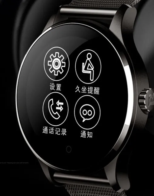 K88H smartwatch with 1.3-inch IPS screen showing heart rate monitoring display