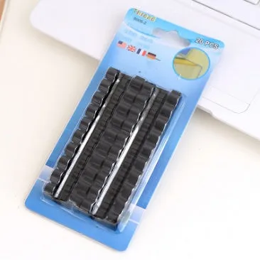 Self-adhesive wire cable organizer clips in multiple colours for cable bundling and management