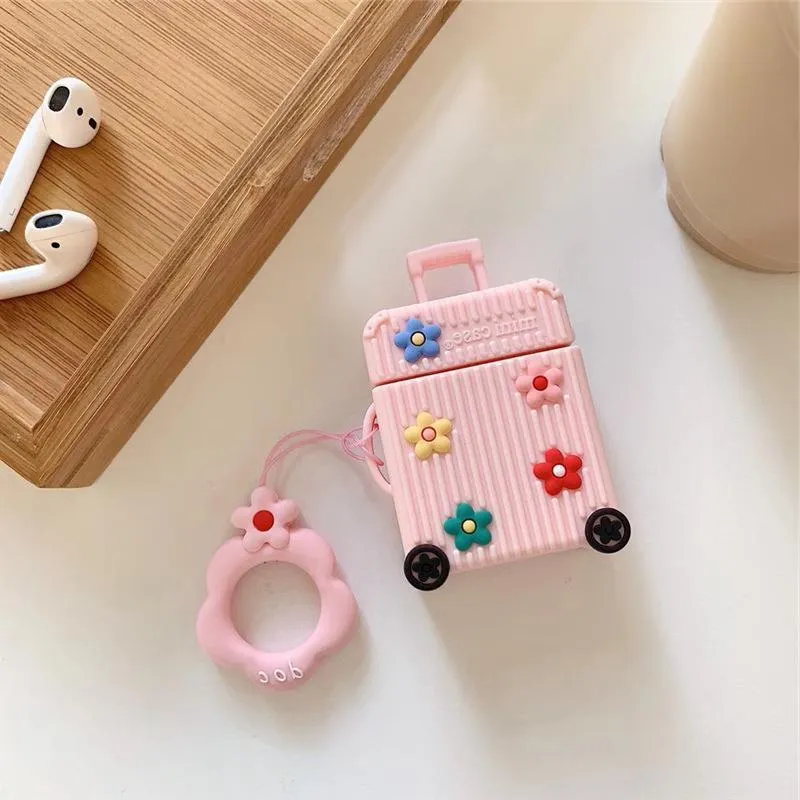 Flip-type silicone protective cover for Apple AirPods 1st and 2nd generation charging cases