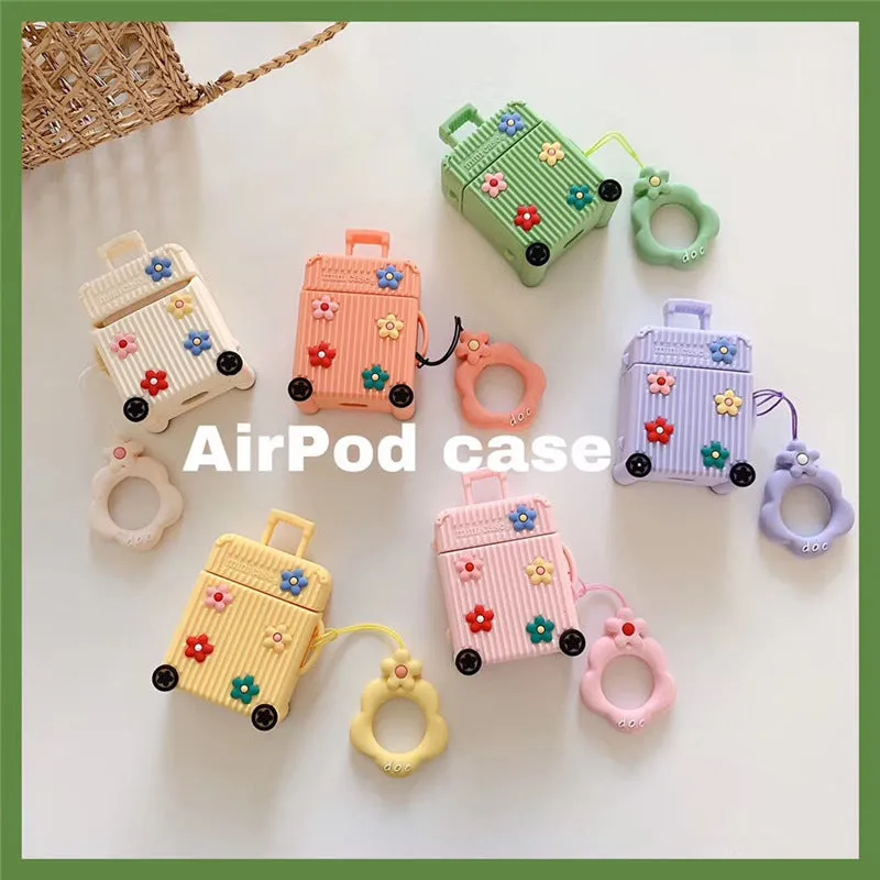 Flip-type silicone protective cover for Apple AirPods 1st and 2nd generation charging cases