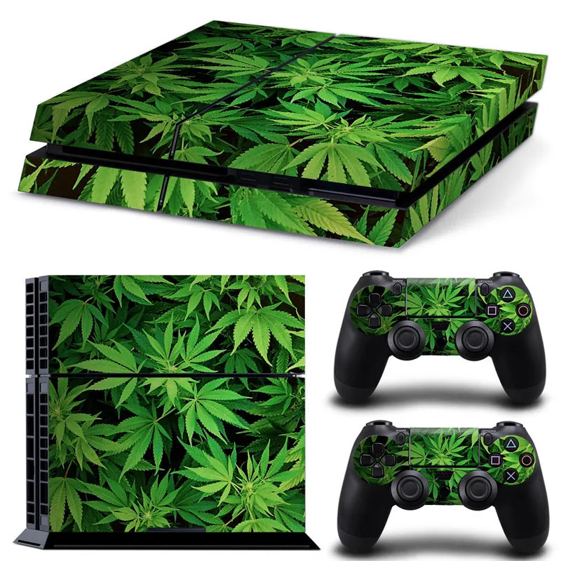 Thin 0.001mm PVC protective film skin with HD print for Sony PS4 console.